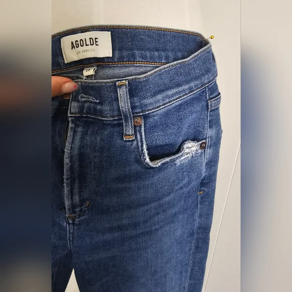 Agolde Jeans Women Size 25 Blue Sophie Style Slim Leg Mid Wash Denim - Picture 8 of 14